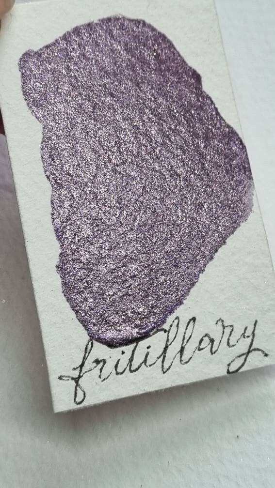 Handmade Fritillary Purple Gold Watercolour Paint | Shade Shift | Fritillary