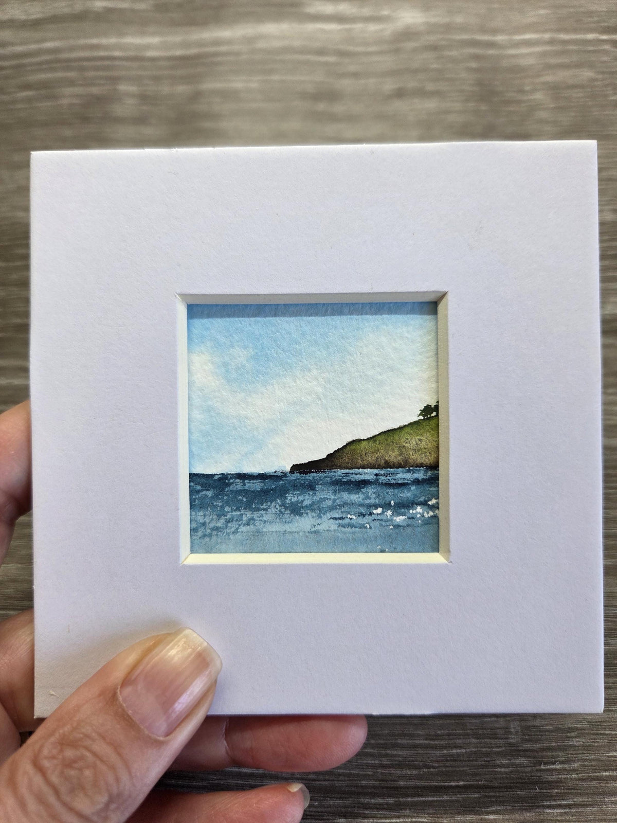 Handpainted original watercolour artwork | Mounted miniature painting