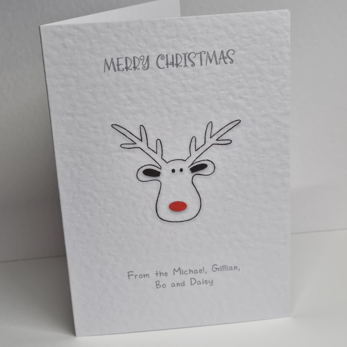 Handmade Christmas Cards: Whimsical Animal Designs, Personalized Pack of 8