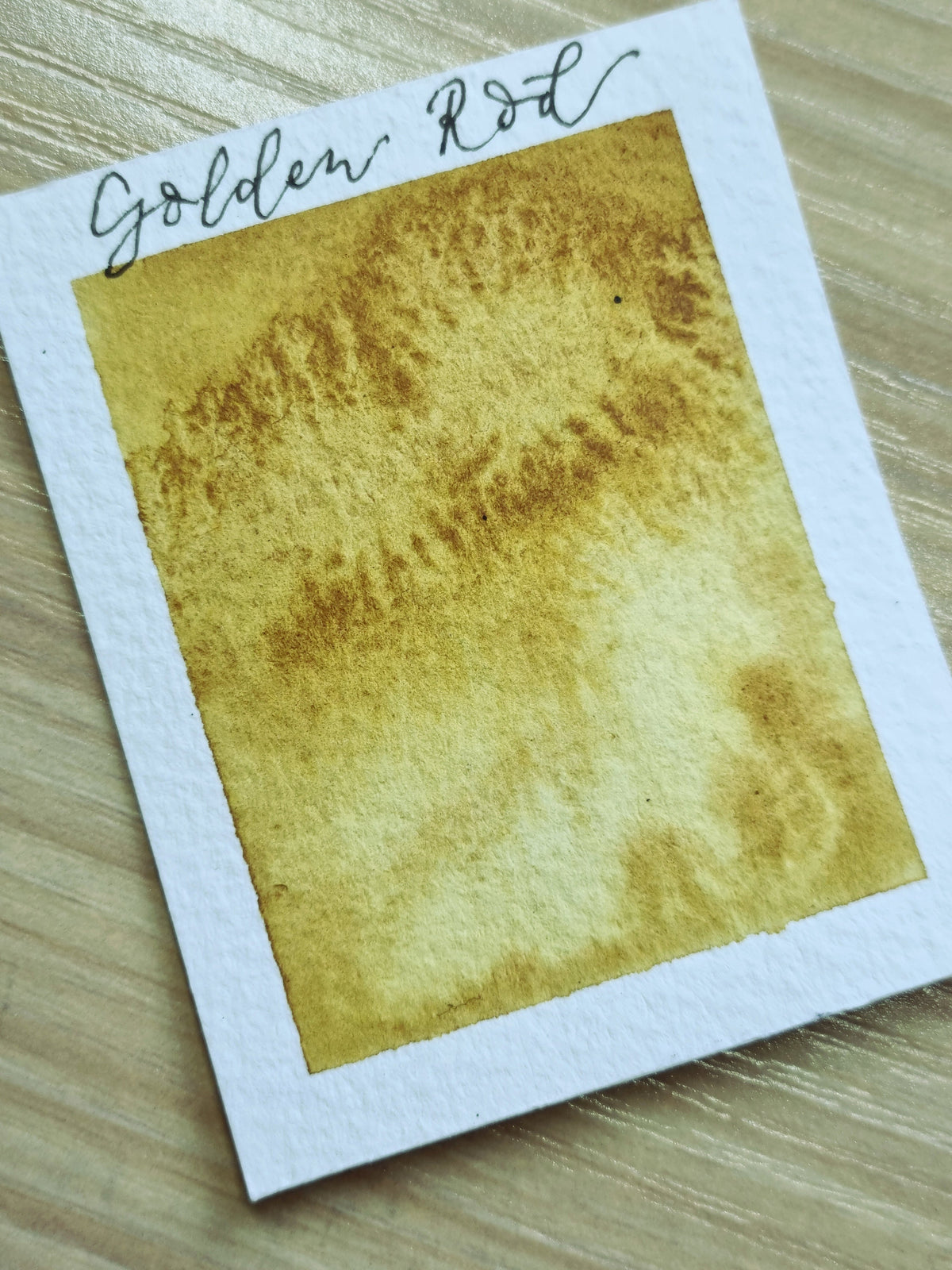 Handmade watercolour paint | vegan granulating Yellow/amber/brown | Golden Rod | gift for artist |