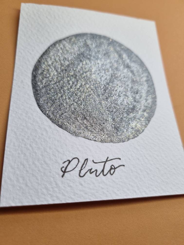 Handmade Iridescent Black Watercolor Paint | Vegan Calligraphy Ink