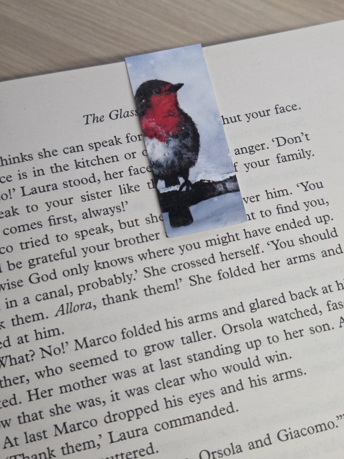 Robin Magnetic Bookmark | Watercolor Bird Art