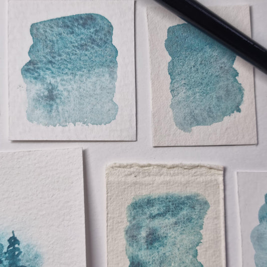 Baisteach Rain Watercolour Paint | Granulating Blue Mauve, Vegan