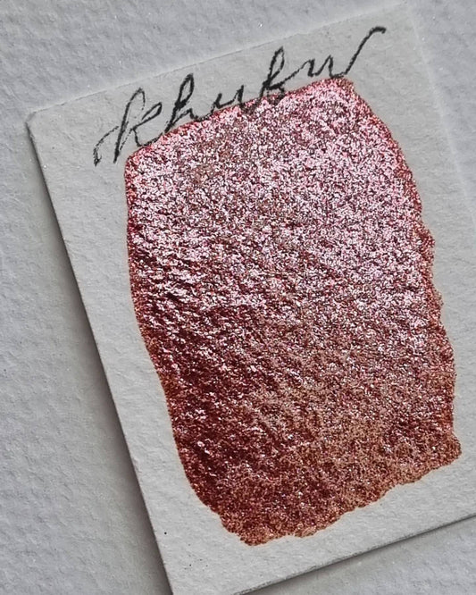 Handmade Iridescent Red Gold Watercolour Paint | Khufu, Vegan Shimmer | Khufu