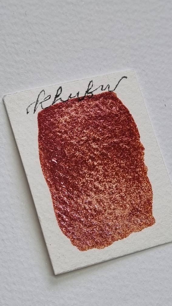Handmade Iridescent Red Gold Watercolour Paint | Khufu, Vegan Shimmer | Khufu