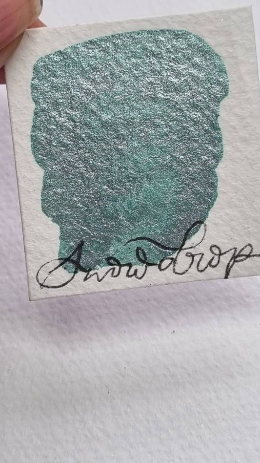 Handmade Glitter Watercolour Paint | Snowdrop Mint Green Vegan Shimmer