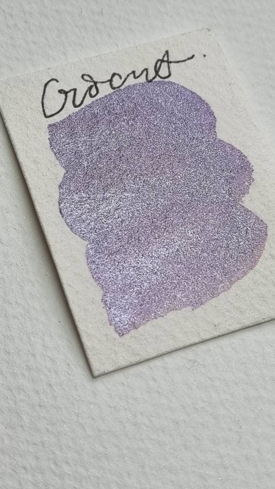 Handmade Crocus Lilac Watercolor Paint | Metallic Iridescent Calligraphy Ink | Crocus