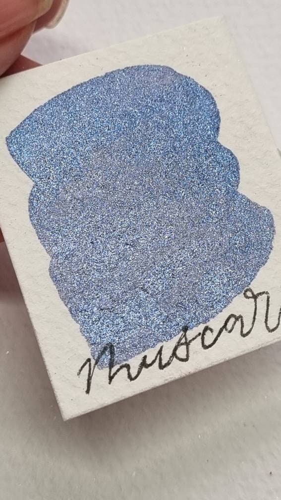 Handmade Shimmer Watercolor Paint | Muscari Blue, Vegan