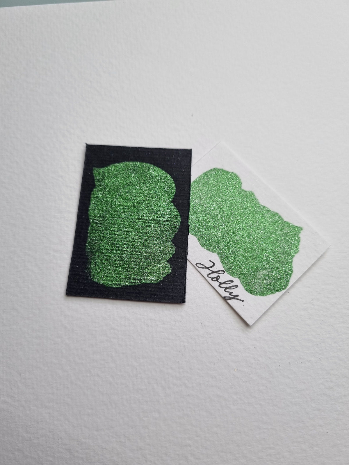 Handmade Green Chrome Watercolour Paint | Holly Metallic, Vegan
