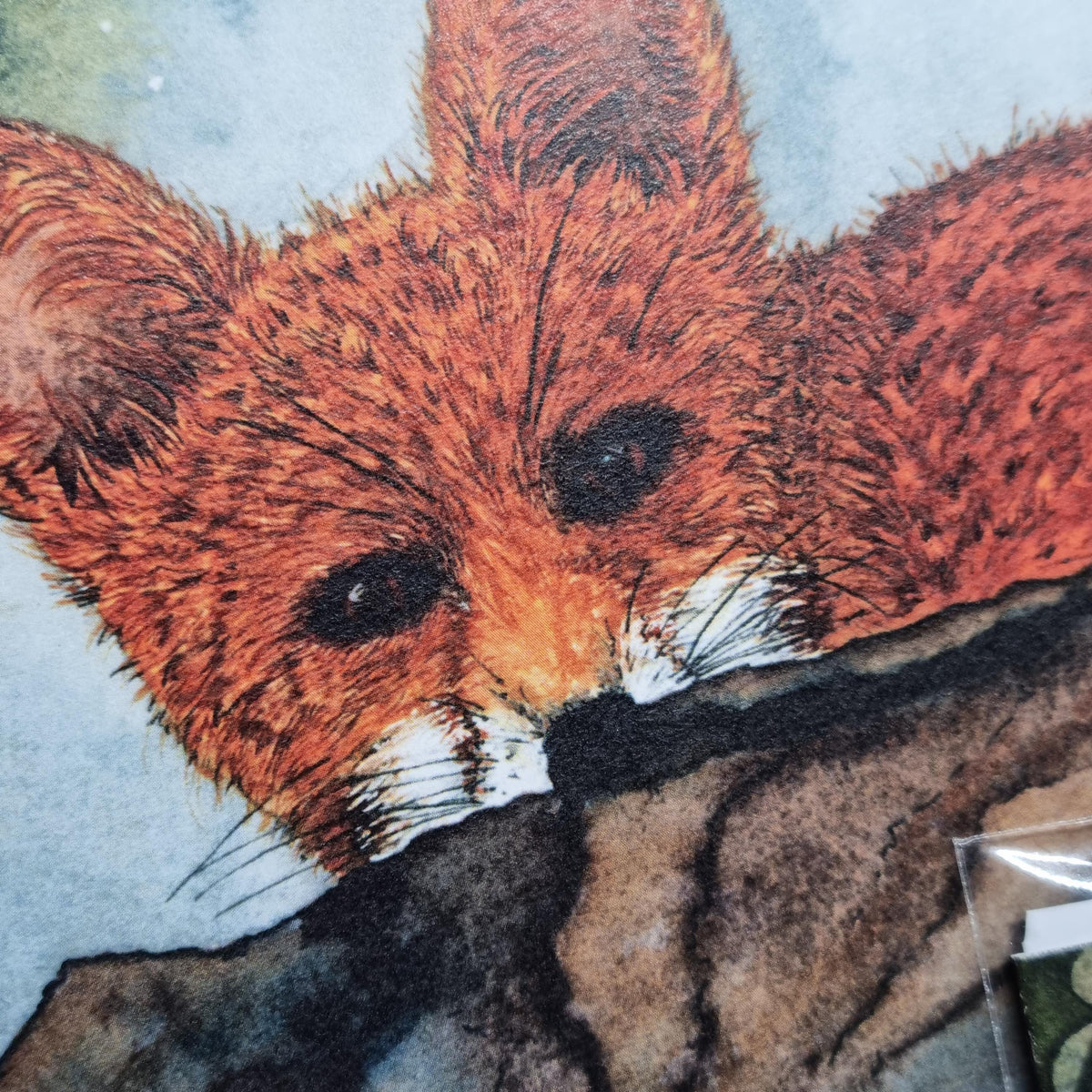 Adorable Luxury Fox Christmas Card | Handmade Xmas Greeting | Nature-Inspired Art