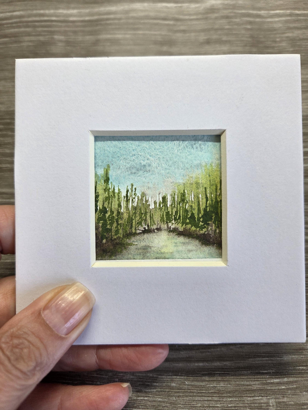 Handpainted original watercolour artwork | Mounted miniature painting
