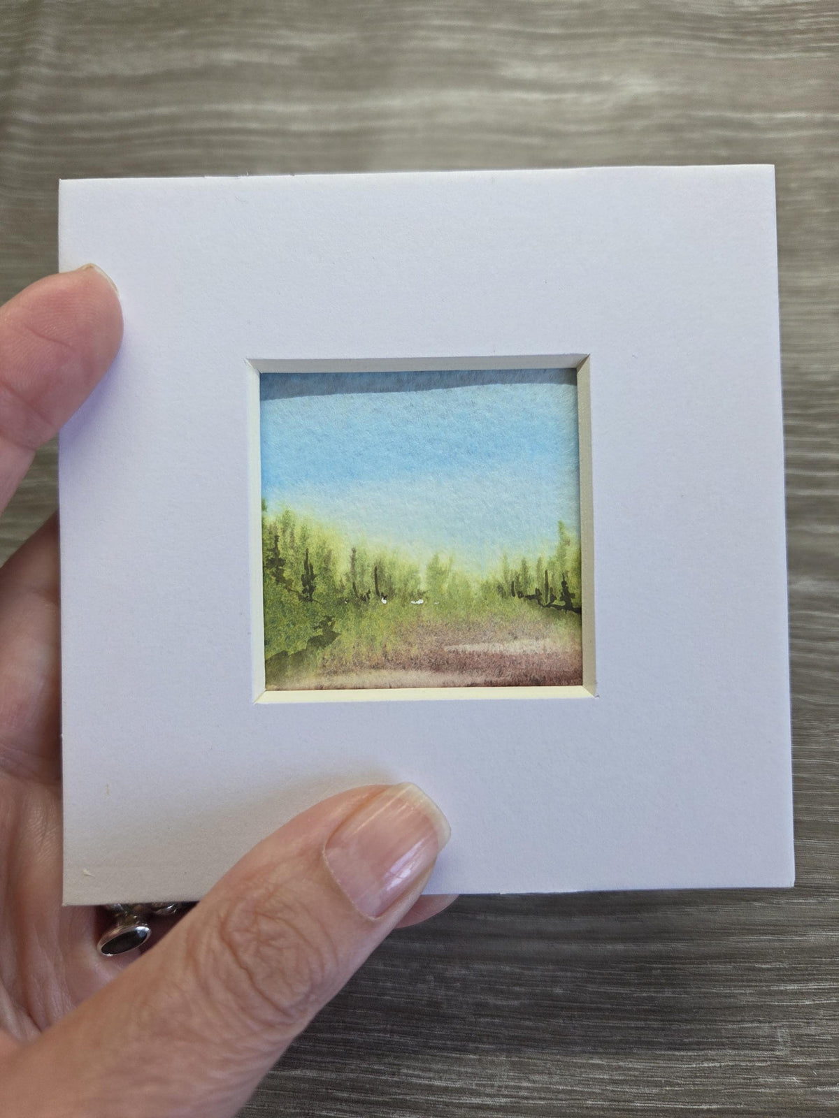 Handpainted original watercolour artwork | Mounted miniature painting