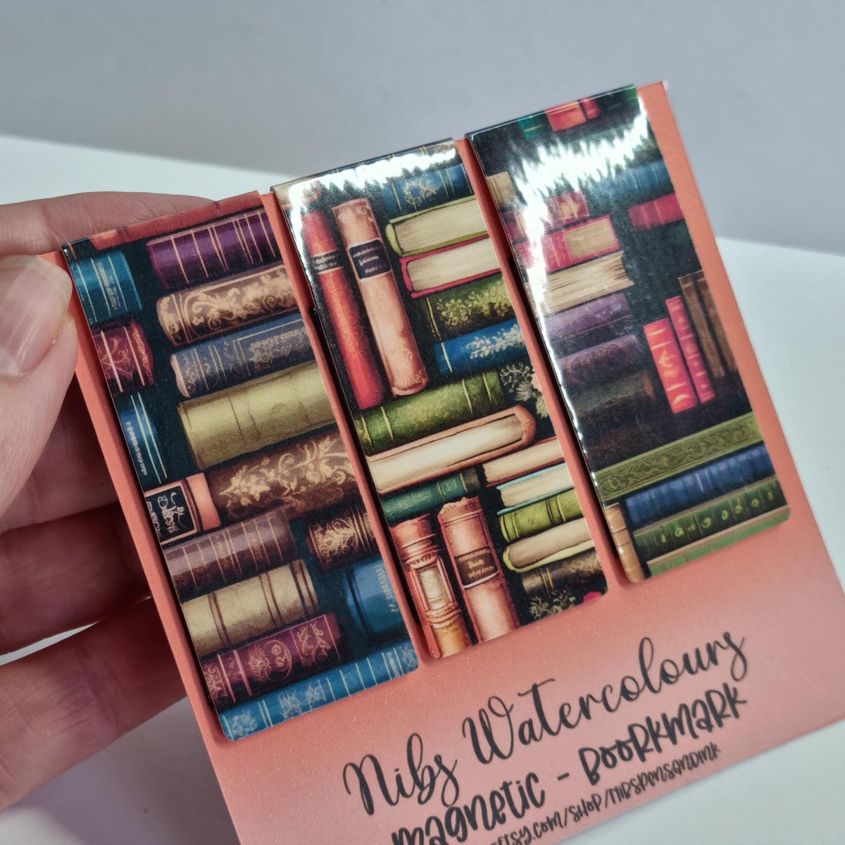 Handmade Bookshelf Magnetic Bookmark Set | Gift for Bookworm