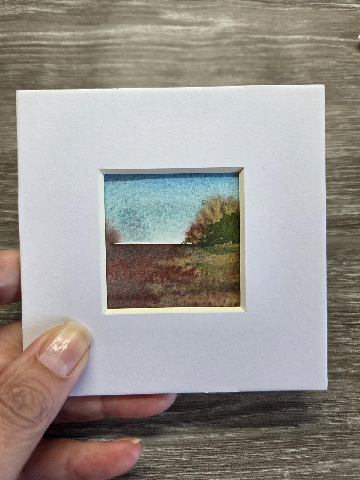 Handpainted original watercolour artwork | Mounted miniature painting