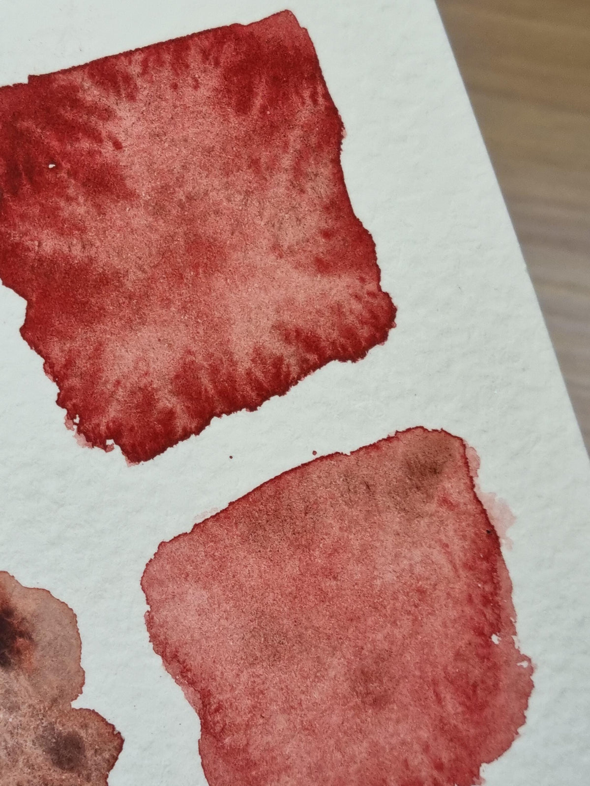 handmade watercolour paint | granulating red | Autumn Leaves Collection  | Maple |