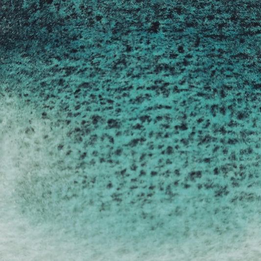 Handmade watercolour paint | Green/turquoise/black granulating separating | Sirmione | gift for artist