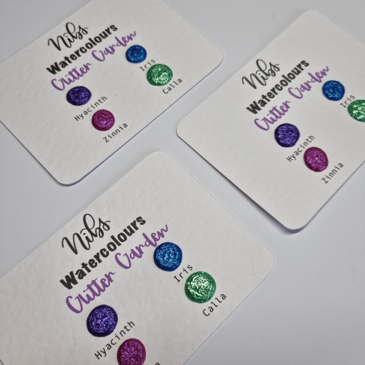 Handmade Glitter Watercolour Dot Card | Metallic Foil Shimmer Sampler