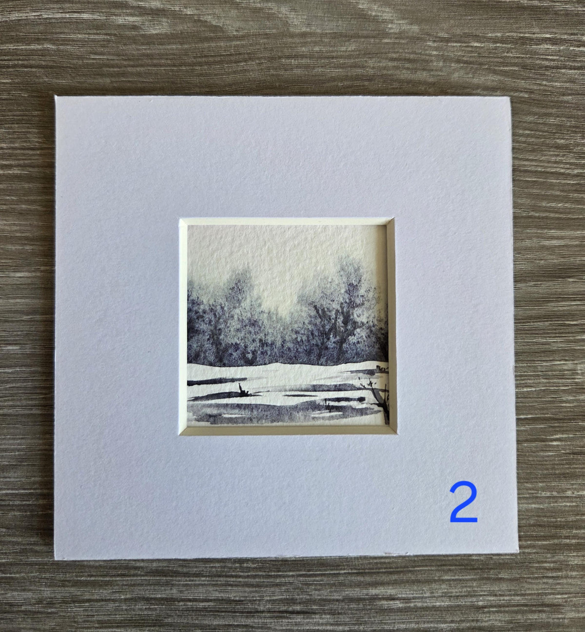 Handpainted original watercolour artwork | Miniature Mounted painting | Storms series