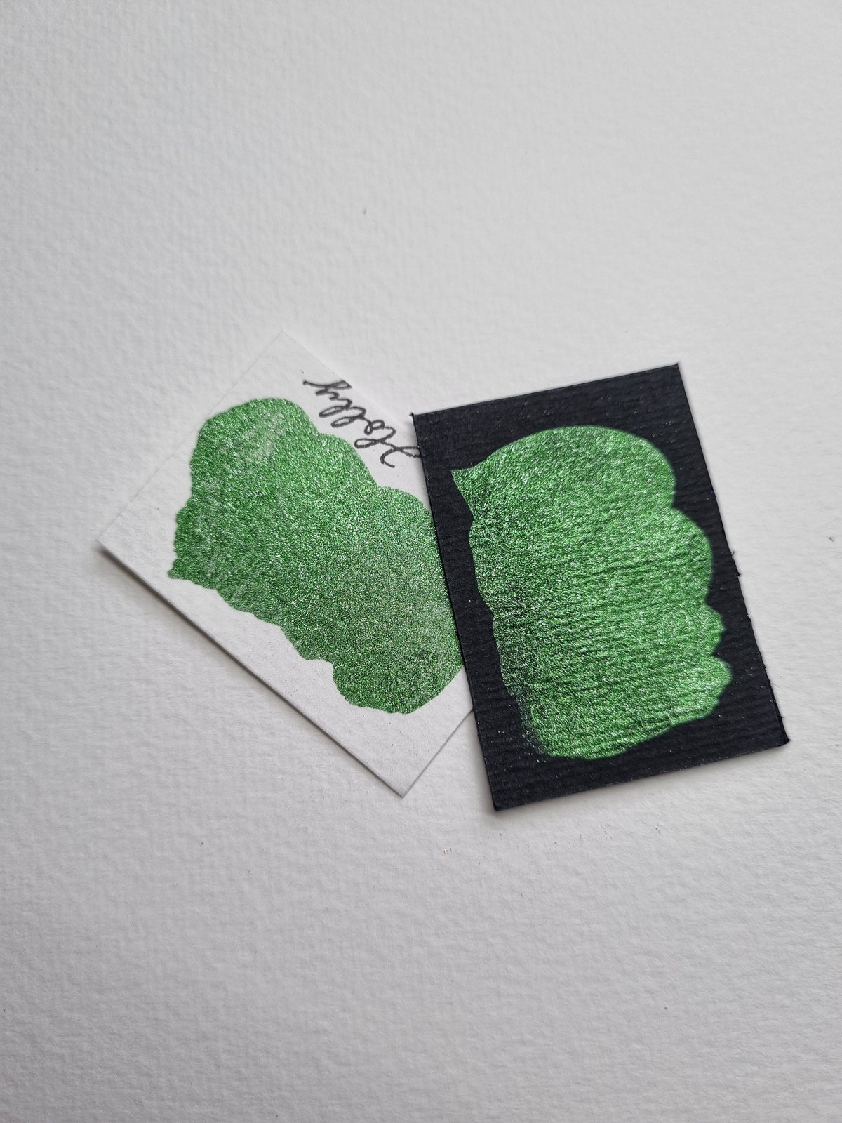Handmade Green Chrome Watercolour Paint | Holly Metallic, Vegan