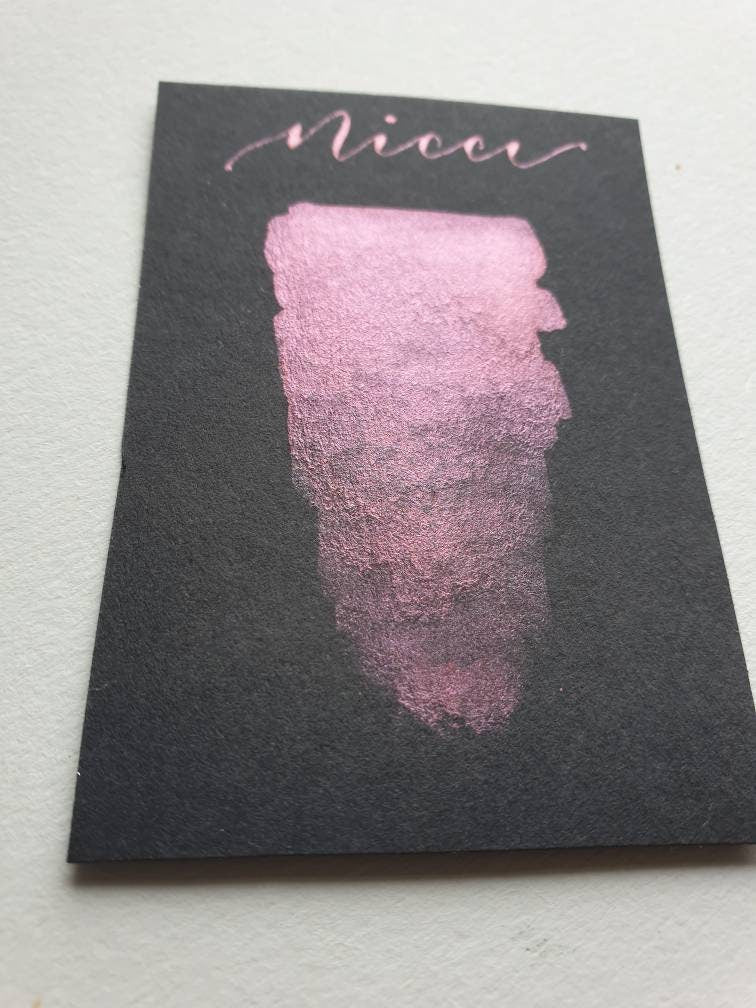 Handmade Iridescent Burgundy Watercolour Paint | Vegan Artisan Ink | Nicci