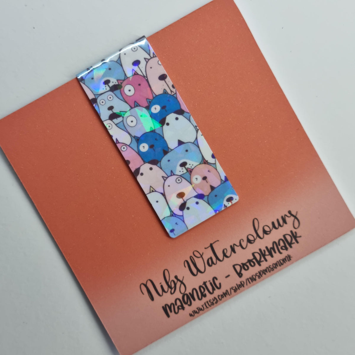 Handmade Dog Magnetic Bookmark | Kawaii Reader Gift (Holographic Option)