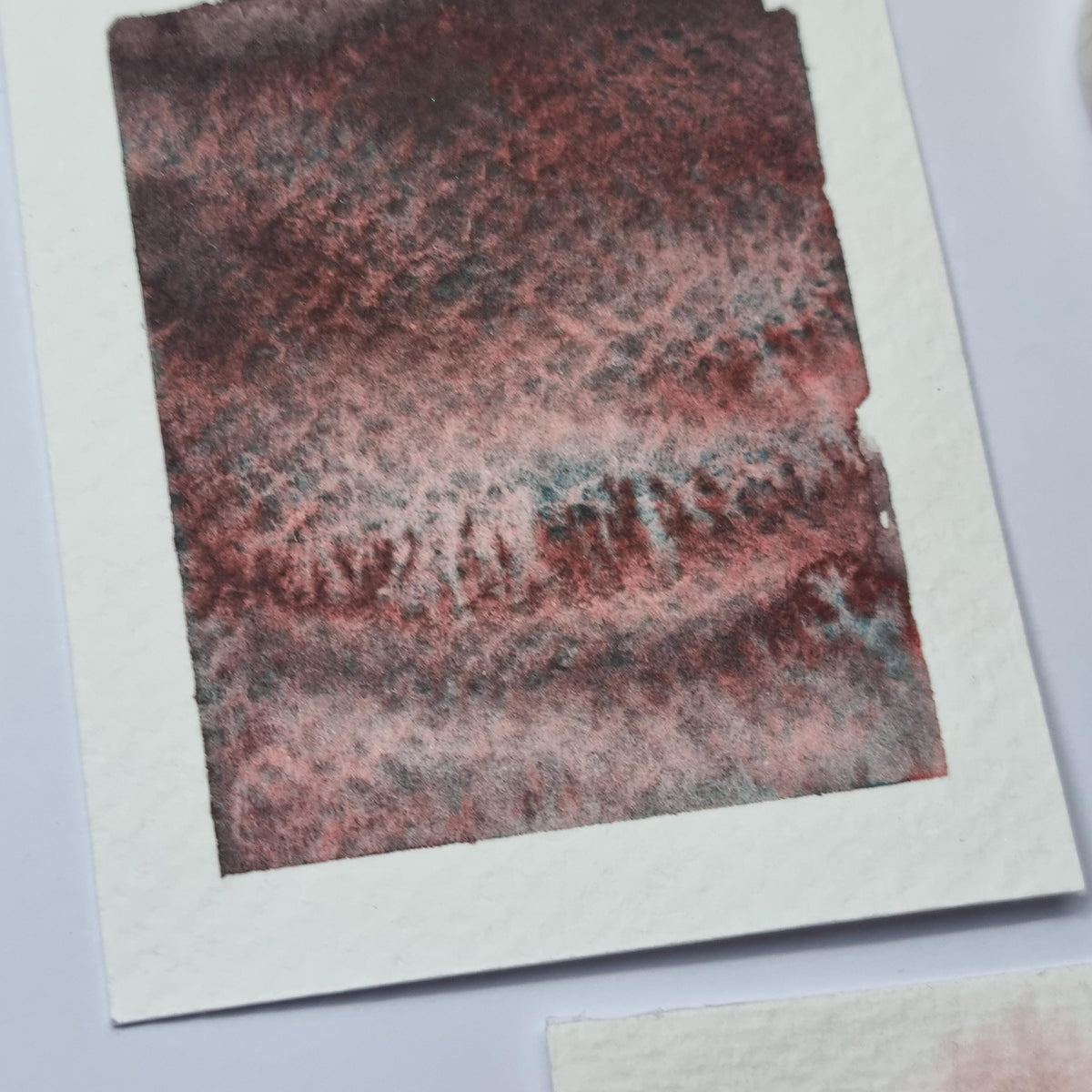 Handmade watercolour paint | Tempest | granulating separating pink red brown blue green | gift for artist