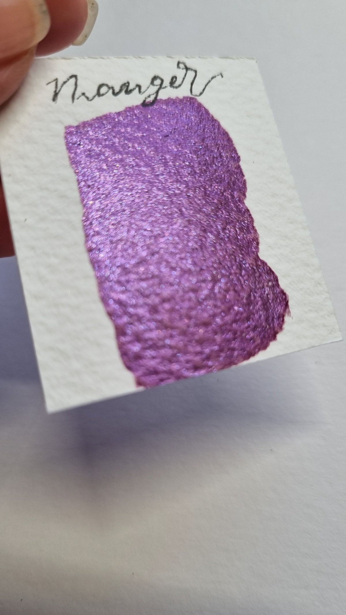 Handmade Cerise Shimmer Watercolor Paint | Vegan Mica, Calligraphy Ink | Manger