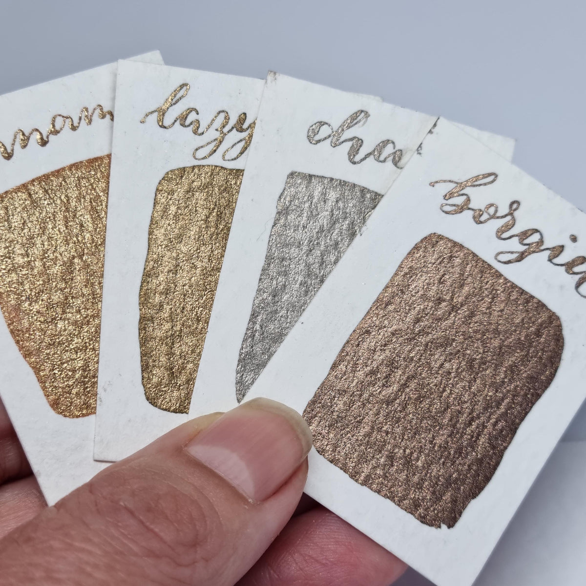 Shimmer Watercolor Dot Card Collection | Coffee Theme, Vegan Handmade Paint