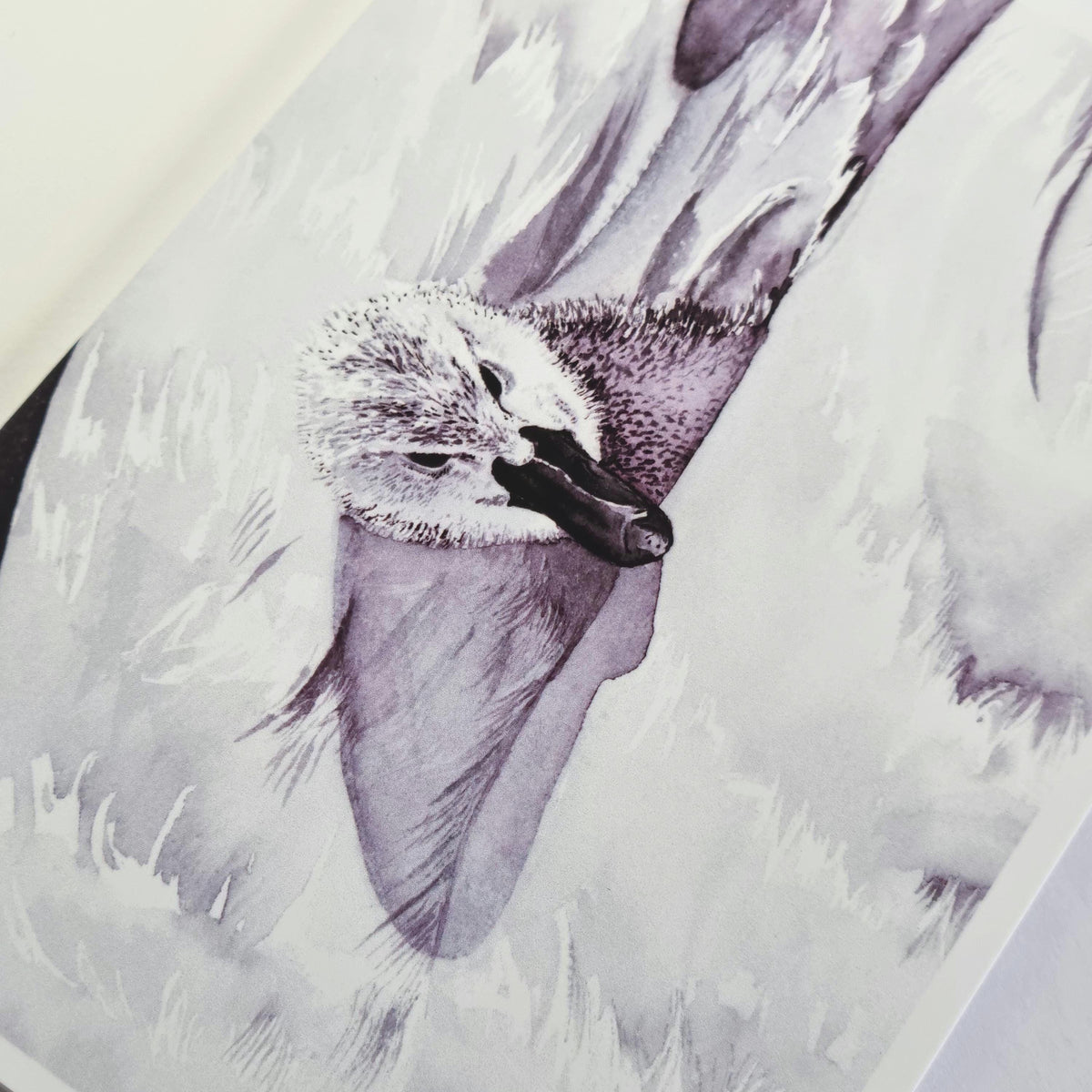 Swan Art Print Notecards - Handmade A6 Greeting Cards, Set of 6