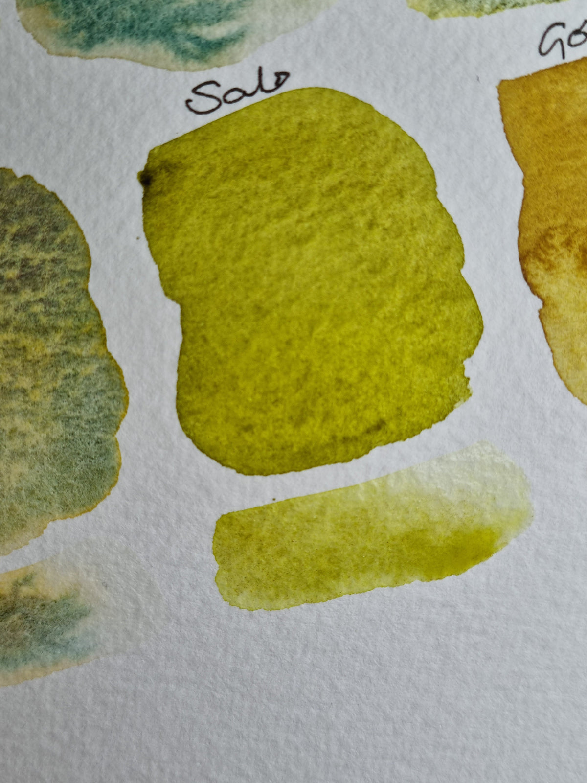 Handmade watercolour paint | Moss/leaf green | granulating Artisan artist grade | Salo | gift for artist