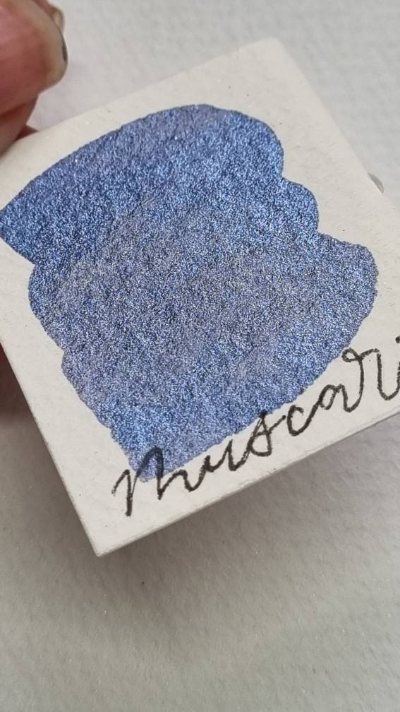 Handmade Shimmer Watercolor Paint | Muscari Blue, Vegan