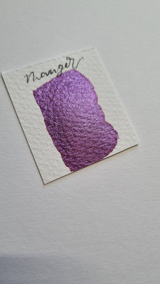 Handmade Cerise Shimmer Watercolor Paint | Vegan Mica, Calligraphy Ink | Manger