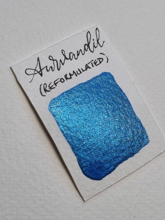 Handmade Glitter Watercolor Paint | Aurvandil Blue Iridescent Shimmer, Vegan