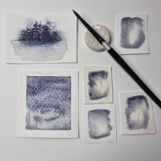Handmade Vegan Watercolour Paint | Granulating Summer Storm Set | Thunder
