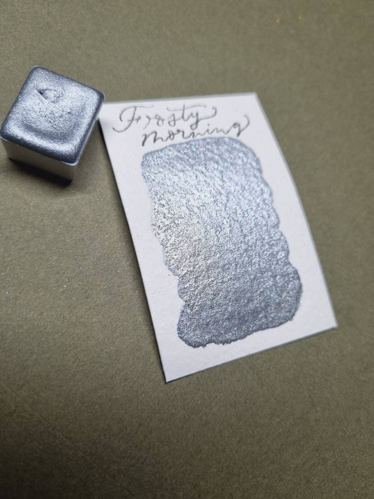 Frosty Morning Vegan Watercolour Paint | Silver Lilac Iridescent Shimmer