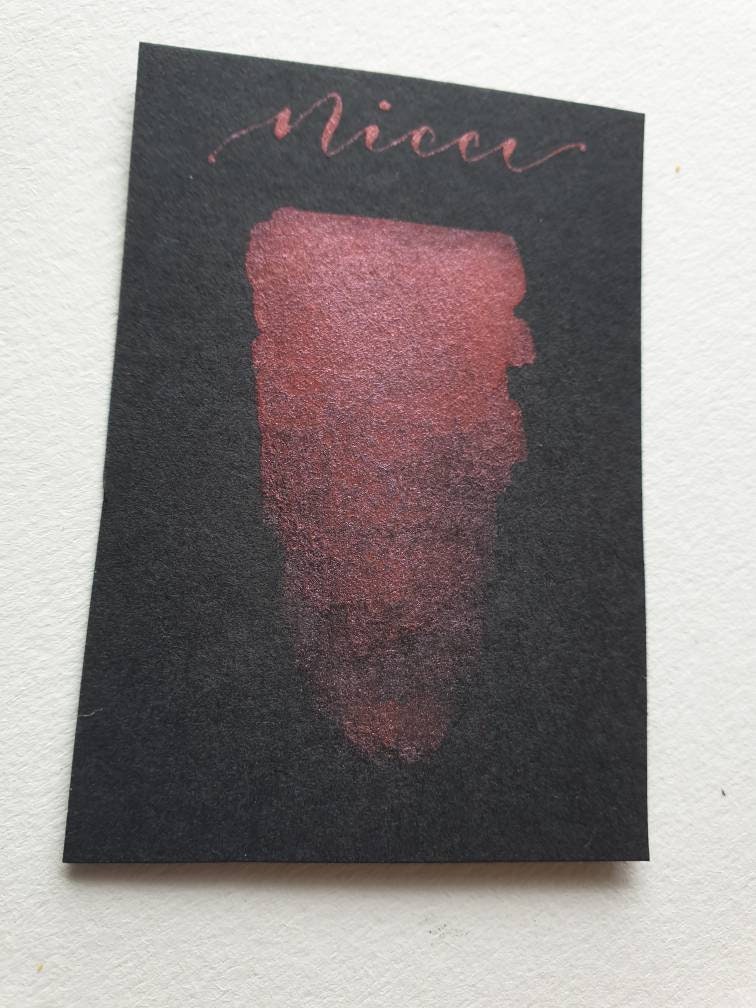 Handmade Iridescent Burgundy Watercolour Paint | Vegan Artisan Ink | Nicci