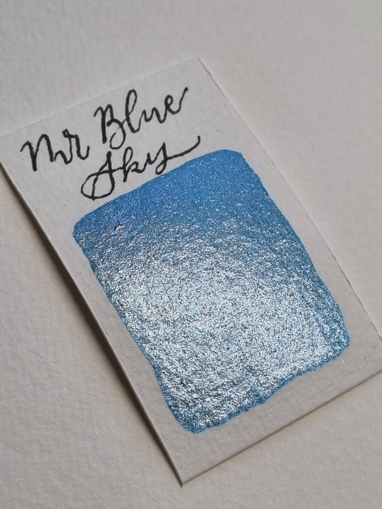 Handmade Glitter Watercolour Paint | Mr Blue Sky, Metallic Iridescent