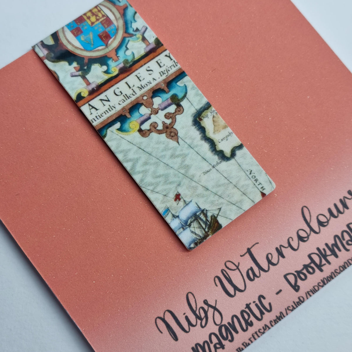 Handmade Map Magnetic Bookmark | Bookworm Gift