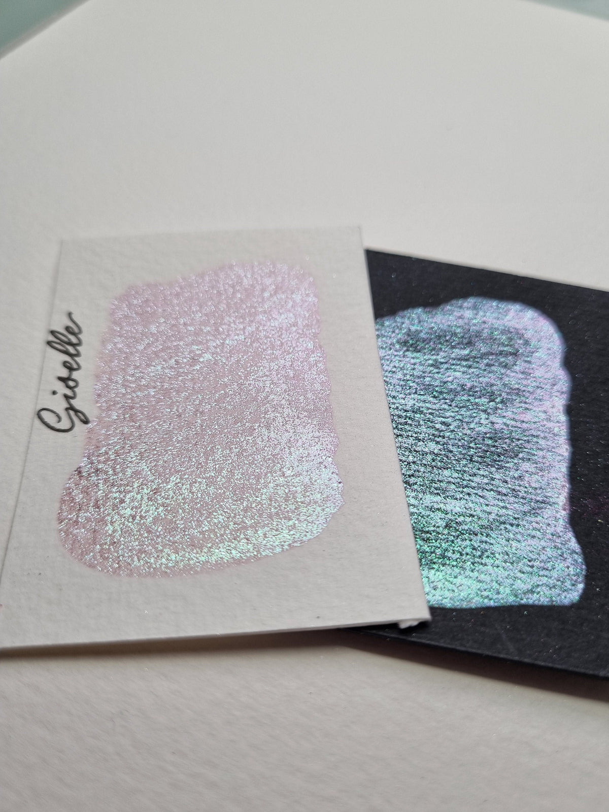 Handmade Duo Chrome Watercolor Paint | Giselle Teal Cerise