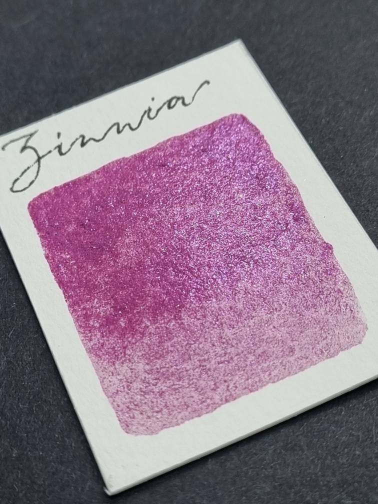 Handmade Glitter Watercolor Paint | Cerise Fuschia Pink, Zinnia