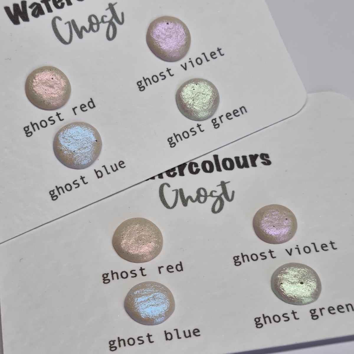 Ghost Interference Watercolour Dot Card Collection | Handmade Vegan Paint
