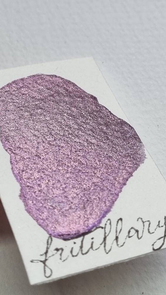 Handmade Fritillary Purple Gold Watercolour Paint | Shade Shift | Fritillary