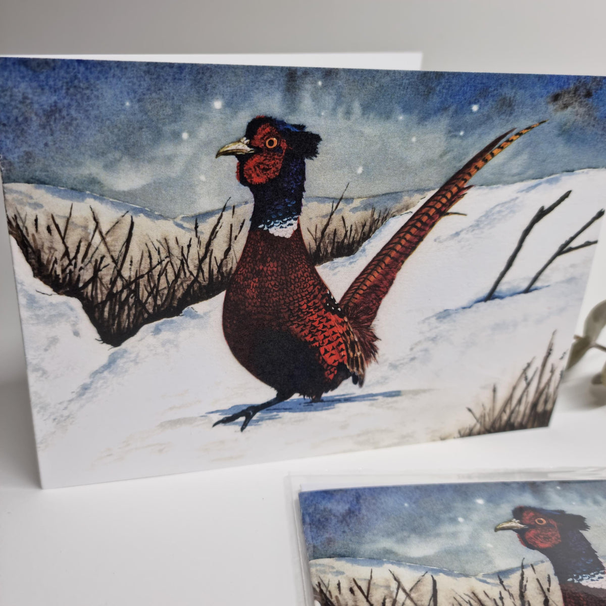 Adorable Luxury Pheasant Christmas Card | Nature-Inspired Holiday Greeting | Unique Dad Card