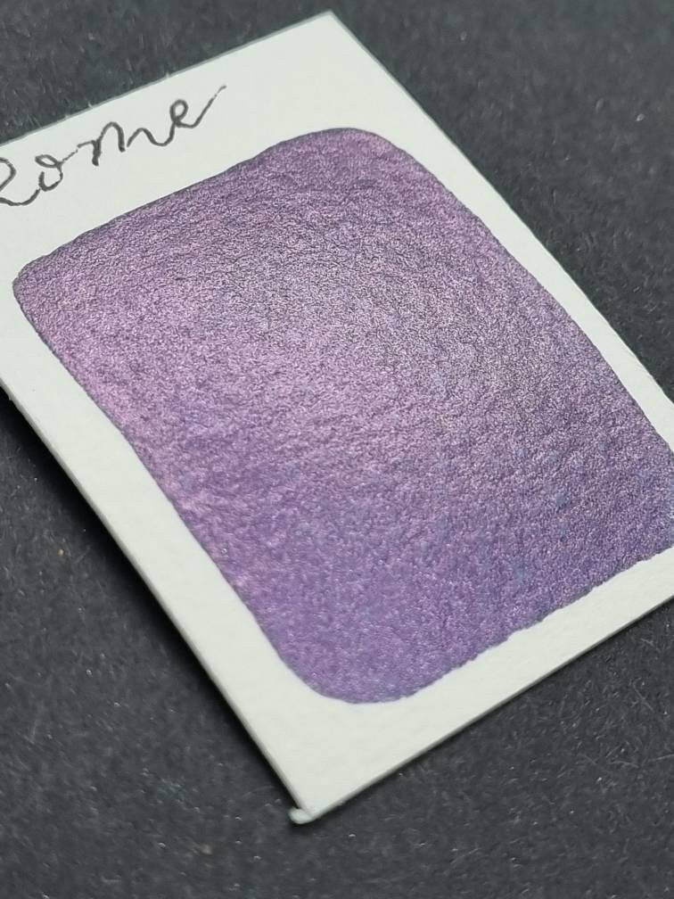 Handmade Mauve Purple Duo Chrome Watercolor Paint | Rome