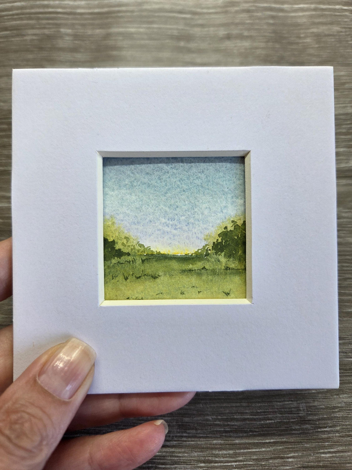 Handpainted original watercolour artwork | Mounted miniature painting