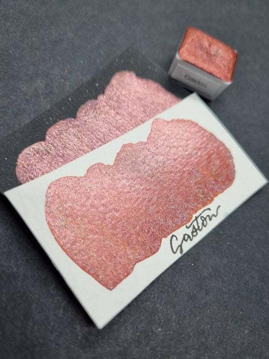 Handmade Wine Red Metallic Watercolour Paint | Holographic Gaston