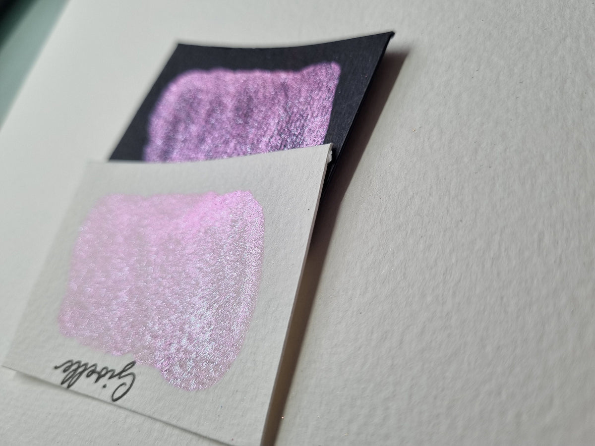 Handmade Duo Chrome Watercolor Paint | Giselle Teal Cerise