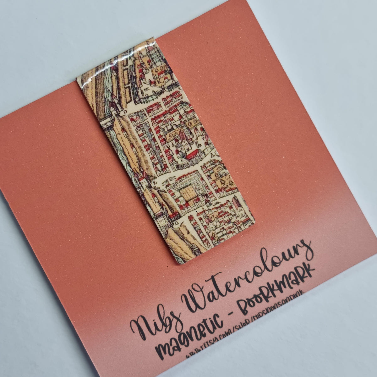 Handmade Map Magnetic Bookmark | Bookworm Gift