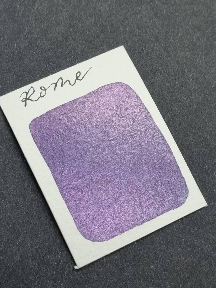 Handmade Mauve Purple Duo Chrome Watercolor Paint | Rome