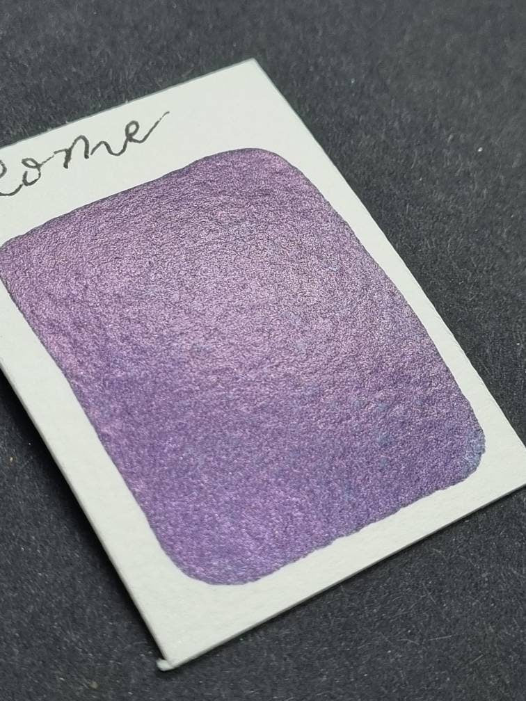 Handmade Mauve Purple Duo Chrome Watercolor Paint | Rome